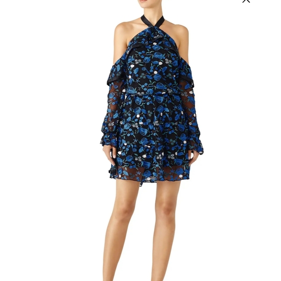 Alexia Admor Dresses & Skirts - NWT ALEXIA ADMOR Royal Blue Floral Off The Shoulder Dress